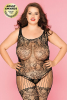 Костюм-сетка и стринги Candy Girl Hortense черные,843029-BLK-2XL - Секс шоп в Челябинске, интернет магазин интимных товаров | Мулен Руж