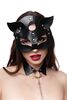 Маска кошки Pecado BDSM, рельефная, натуральная кожа, чёрная 07513 - Секс шоп в Челябинске, интернет магазин интимных товаров | Мулен Руж