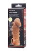 Насадка реалистичная KOKOS COCK SLEEVE 008-M с дополнительной стимуляцией, TPE, телесная, 15.6 см CS.008-M  - Секс шоп в Челябинске, интернет магазин интимных товаров | Мулен Руж