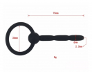 Расширитель уретры силикон с кольцом, длина-75мм, диаметр-8мм, арт. 28462 - Секс шоп в Челябинске, интернет магазин интимных товаров | Мулен Руж