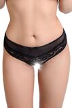 Эротические трусики с жемчужной нитью Erolanta Joan, черный 741261 (50-52) - Секс шоп в Челябинске, интернет магазин интимных товаров | Мулен Руж