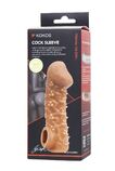 Насадка реалистичная KOKOS COCK SLEEVE 009-L с дополнительной стимуляцией, TPE, телесная, 17.6 см CS.009-L  - Секс шоп в Челябинске, интернет магазин интимных товаров | Мулен Руж