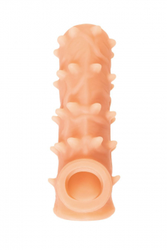 Насадка реалистичная KOKOS NUDE SLEEVE с дополнительной стимуляцией, TPE, телесная, 12 см NS 006-M - Секс шоп в Челябинске, интернет магазин интимных товаров | Мулен Руж