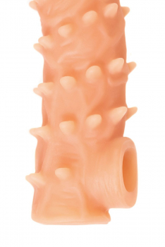 Насадка реалистичная KOKOS NUDE SLEEVE с дополнительной стимуляцией, TPE, телесная, 12 см NS 006-M - Секс шоп в Челябинске, интернет магазин интимных товаров | Мулен Руж