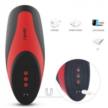 МАСТУРБАТОР С ВИБРАЦИЕЙ 9 реж.вибрации, режим вакуума, режим нагрева, L 192 мм, D 78 мм D внутр. 40 мм, вес 406 г арт. SHD-S209 - Секс шоп в Челябинске, интернет магазин интимных товаров | Мулен Руж