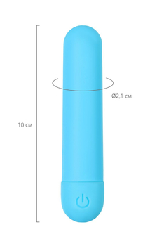 Вибропуля A-Toys by TOYFA MURR, силикон, голубой, 10 см 761062 - Секс шоп в Челябинске, интернет магазин интимных товаров | Мулен Руж