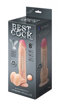 Фаллоимитатор неоскин F&F BEST COCK 8" на присоске, L 190 мм D 44 мм арт. 591504 - Секс шоп в Челябинске, интернет магазин интимных товаров | Мулен Руж