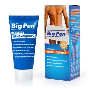 КРЕМ "BIG PEN" ДЛЯ МУЖЧИН 50 г арт. LB-90002 - Секс шоп в Челябинске, интернет магазин интимных товаров | Мулен Руж