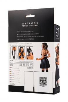 Платье Glossy Marisa из материала Wetlook, черное, 955064-XL - Секс шоп в Челябинске, интернет магазин интимных товаров | Мулен Руж