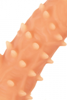 Насадка реалистичная KOKOS NUDE SLEEVE с дополнительной стимуляцией, TPE, телесная, 12 см NS 006-M - Секс шоп в Челябинске, интернет магазин интимных товаров | Мулен Руж