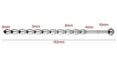 Металлический уретральный катетер 8мм арт.19838 - Секс шоп в Челябинске, интернет магазин интимных товаров | Мулен Руж
